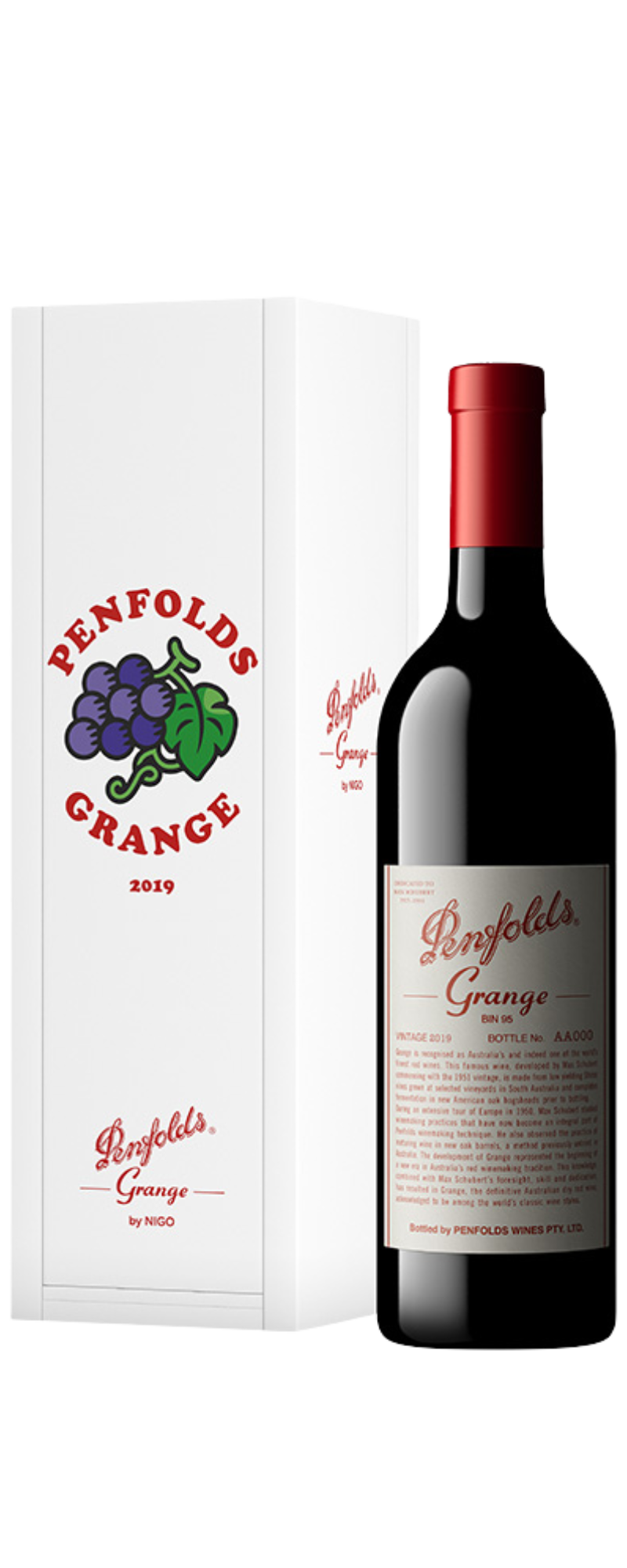 Penfolds Grange Bin 95 2019 in Gift Box by Nigo